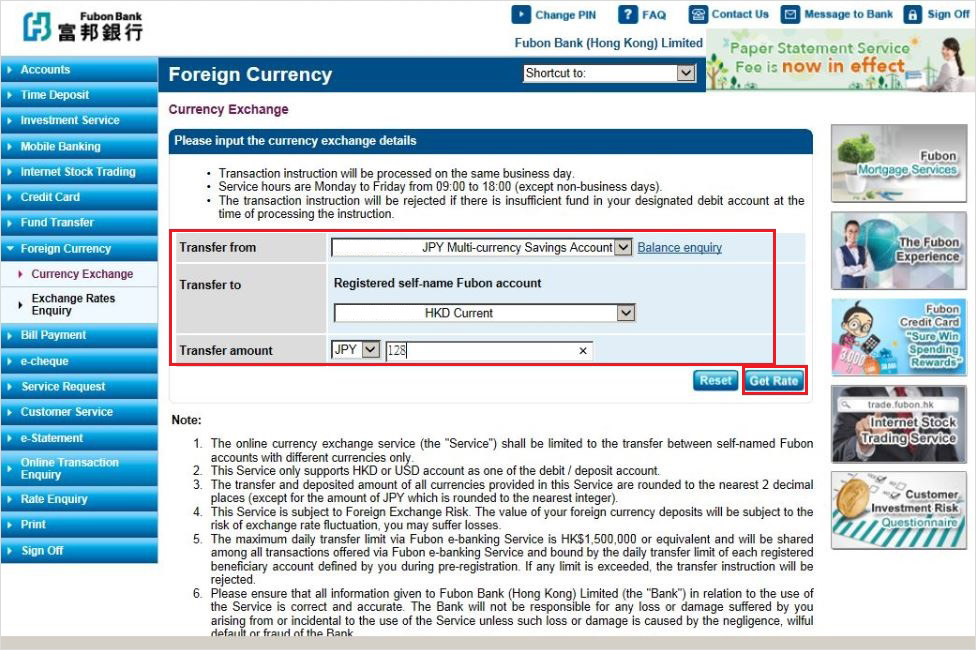 online foreign currency